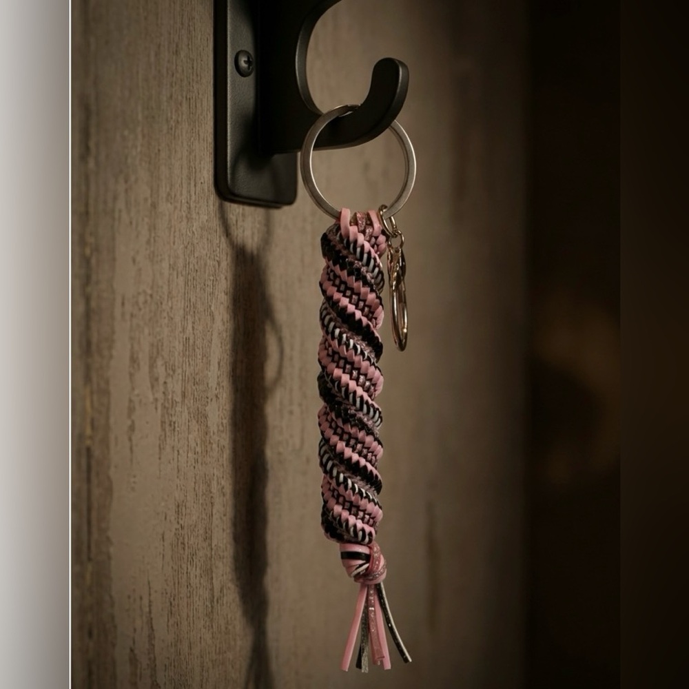 Midnight Blush Spiral Keychain